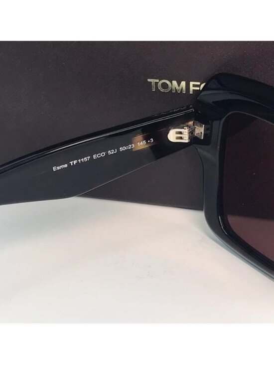 ?- New Authentic TOM FORD - ESME TF1157 SHINY DARK HAVANA Sunglasses